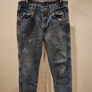 Rustler Men's Work Jeans Size 33 x 32 Cotton Denim